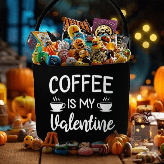 Coffee Is My Valentine His Her Gift Coffee Lover Fabric Baskets