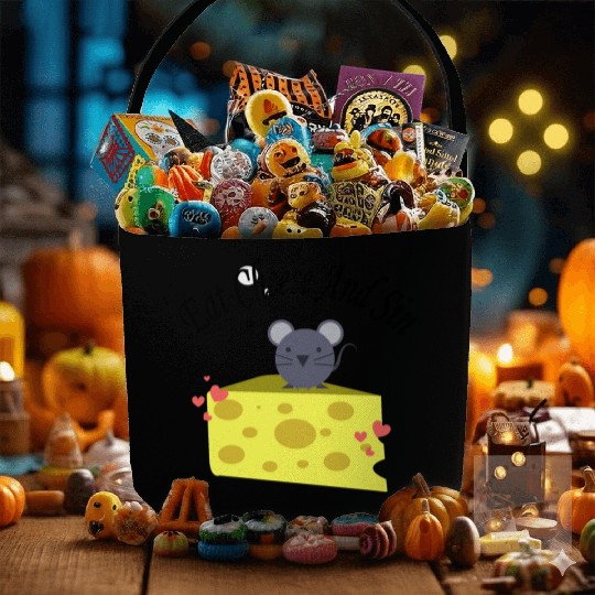 Eat cheese and sin, Best Street art! Classic Fabric Baskets