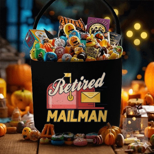 Retired Mailman Postal Worker Courier Postman Fabric Baskets