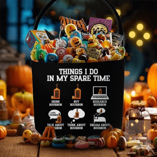 Things I Do In My Spare Time | Bourbon Drinker Fabric Baskets