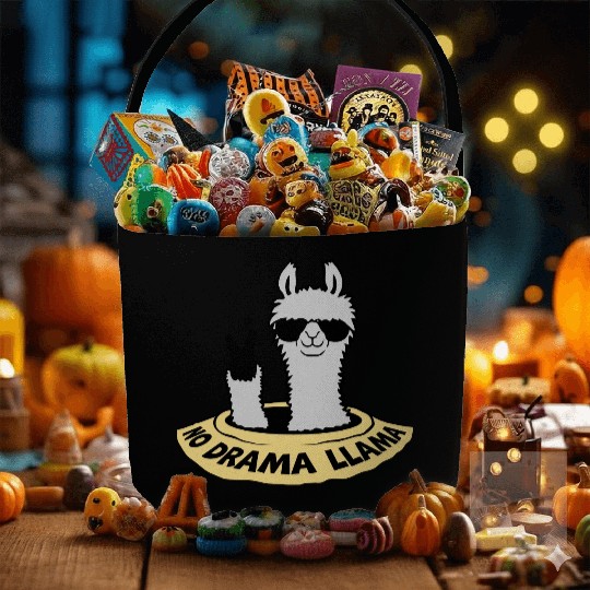 floor hole peace llama Fabric Baskets