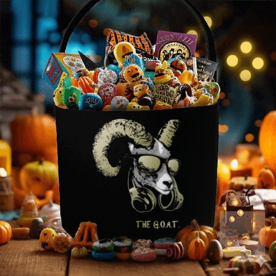 The Goat Bling Cool and Funny Music Animal with Fabric Baskets