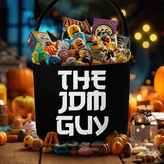 The JDM Guy white text japanese car lover Fabric Baskets