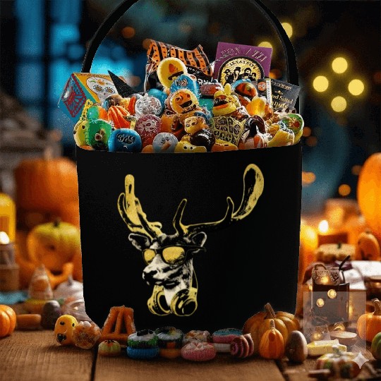 Deer DJ Bling Cool Funny Music Animal With Fabric Baskets