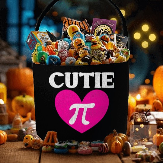 Funny Math Cutie Pi Fabric Baskets Valentines day Fabric Baskets