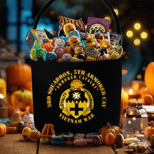 Army 3rd Squadron 5th Armored Cav Vietnam War Fabric Baskets