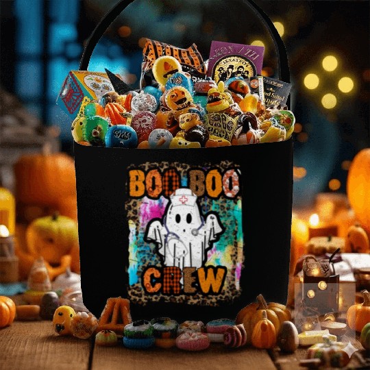 Halloween Boo Boo Crew Tie Dye Fabric Baskets