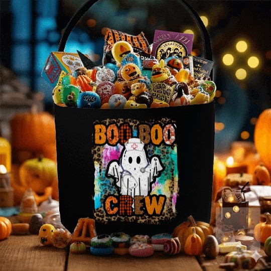 Halloween Boo Boo Crew Tie Dye Fabric Baskets