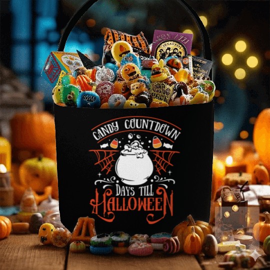 Candy Countdown Days Till Halloween Candy Corn Fabric Baskets