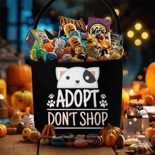 Adopt Dont Shop Pet Adoption Awareness Fabric Baskets