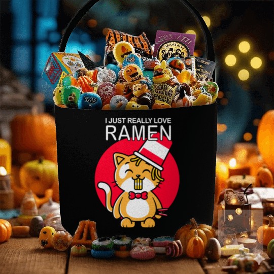 Cat Ramen Lover I Just really love Ramen Fabric Baskets