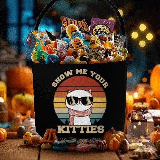 Show me your Kitties Cat Lover Fabric Baskets