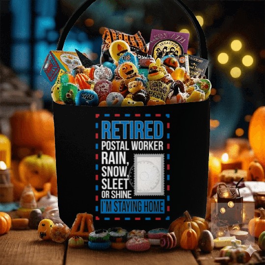 Retired Postal Worker Retirement Mailman Postman Fabric Baskets