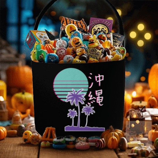 Japanese Okinawa Synthwave Streetwear Fabric Baskets