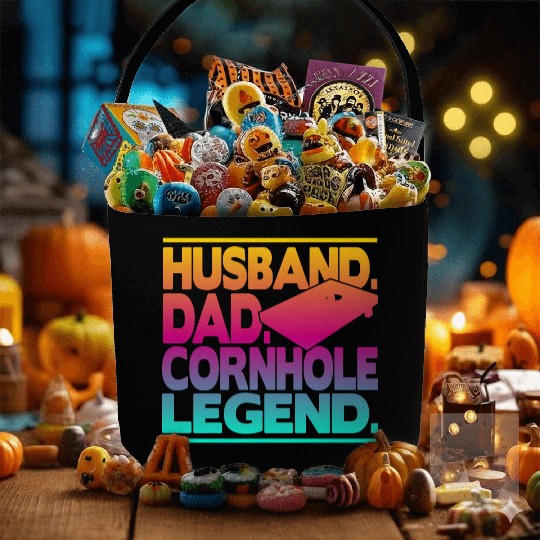 Husband Dad Cornhole Legend Classic Fabric Baskets