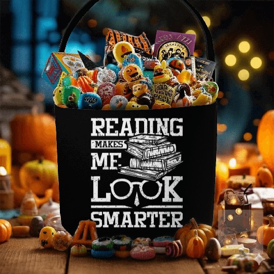 Reading makes me look smarter Fabric Baskets