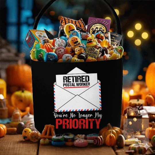 Funny Retirement Retired Postal Worker Fabric Baskets
