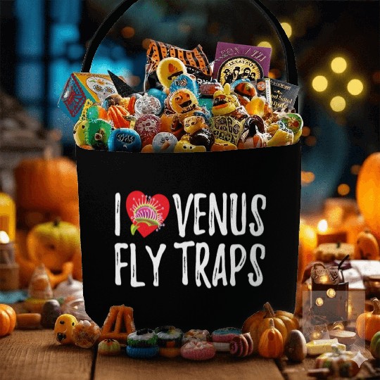 I Love Venus Flytrap Carnivorous Bite Me Fabric Baskets