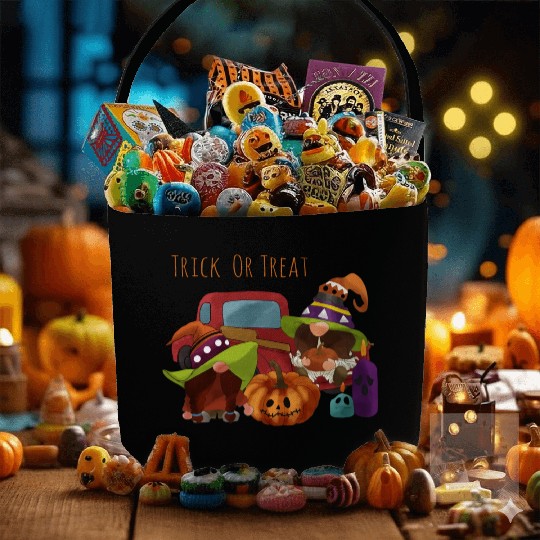 Trick Or Treat Gnomes Fabric Baskets