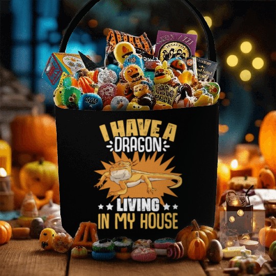 Funny Bearded Dragon Pet Humor For Reptile Fans Fabric Baskets