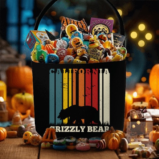 California Bear Retro Fabric Baskets