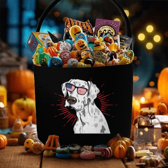 Dalmatian Dog Lover 4th of July Fabric Baskets