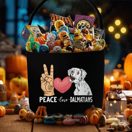 Cute Dalmatian Dog Lover Fabric Baskets