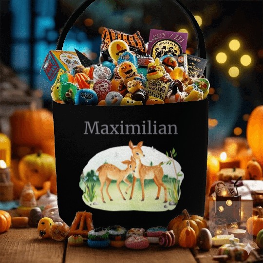 Waldtier Reh Flowers Name Maximilian Fabric Baskets