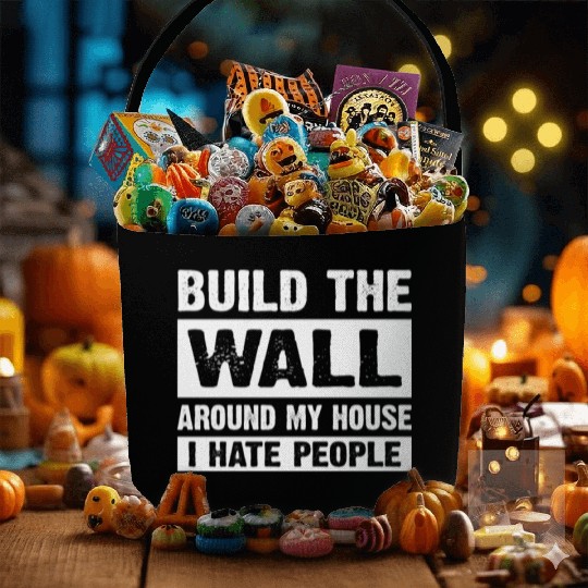 Around My House I Hate People Fabric Baskets