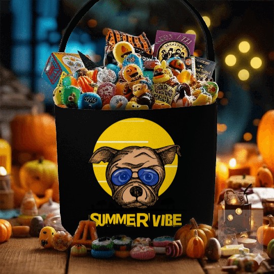 Summer vibes doggy paradise - Dog Lover Fabric Baskets