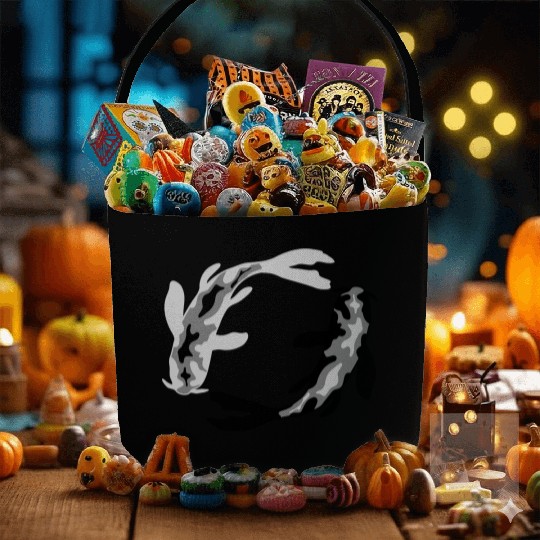 circle design 2 koi Fabric Baskets