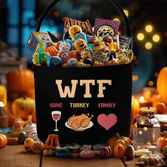 WTF - Wine Turkey Family Fabric Baskets
