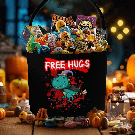 Free Hugs Halloween Sarcasm Scary Creepy Costume Fabric Baskets