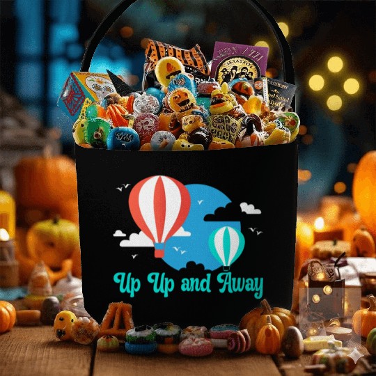 Up Up And Away Hot Air Balloon Balloonist Aeronaut Fabric Baskets