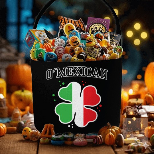 O'mexican Ireland St. Patricks Day Irish Gaelic Fabric Baskets
