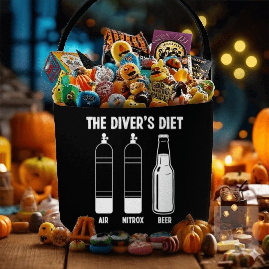 Scuba Diving The Divers Diet Snorkeling Diver Fabric Baskets