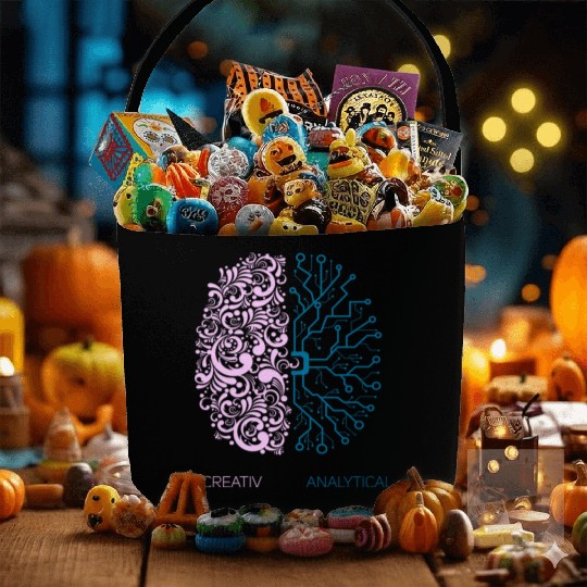 brain creativ nerd geek school genius analytic pc Fabric Baskets