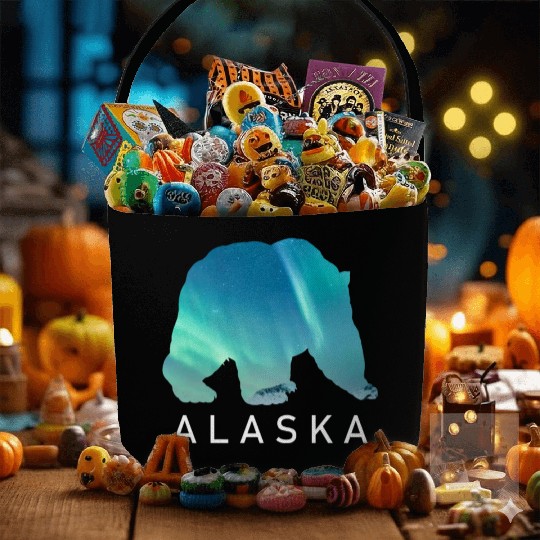 Alaska Gift USA Natur Bär Denali Grizzly Wald Fabric Baskets
