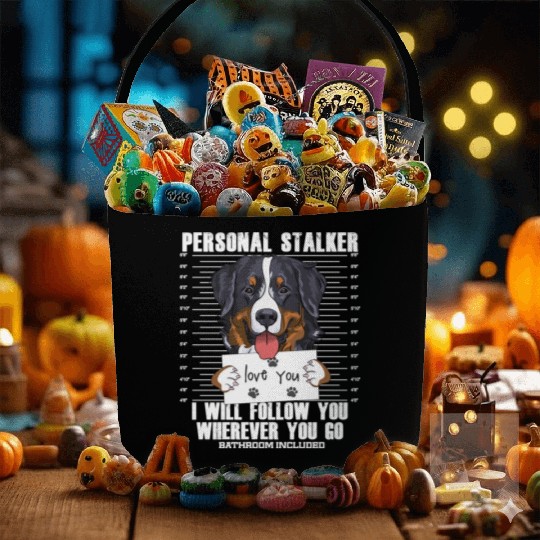 Bernese Mountain Dog Stalker Cartoon Fabric Baskets