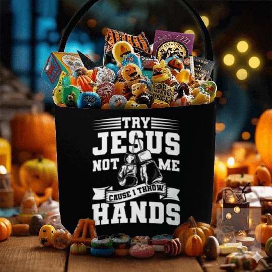 Try jesus not me Fabric Baskets