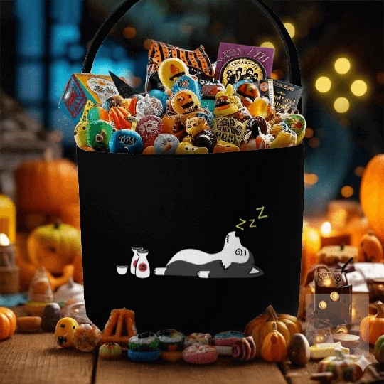 Husky Sake Drunk Fabric Baskets