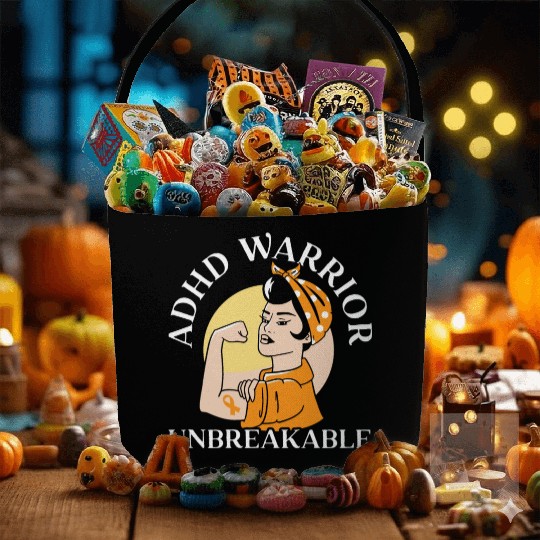 ADHD Warrior Unbreakable Embrace Neurodiversity Fabric Baskets
