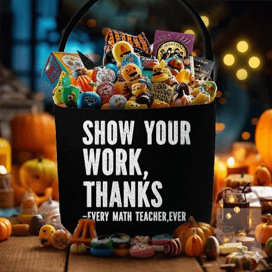 Show Your Work Thanks Math Teacher Fabric Baskets
