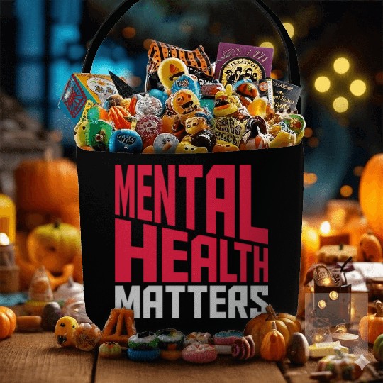 mental health matters quote Fabric Baskets