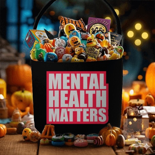 mental health matters quote Fabric Baskets
