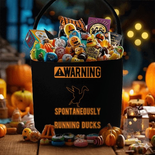 May Spontaneously Talk About Running Ducks Fabric Baskets