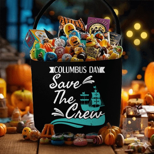 Columbus Day Navigator Ship Christopher Columbus Fabric Baskets