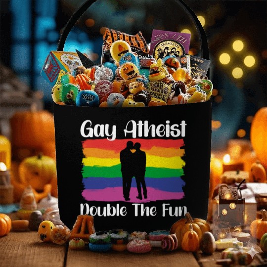 Gay LGBTQ Atheist Atheism Anti Religion Securalism Fabric Baskets