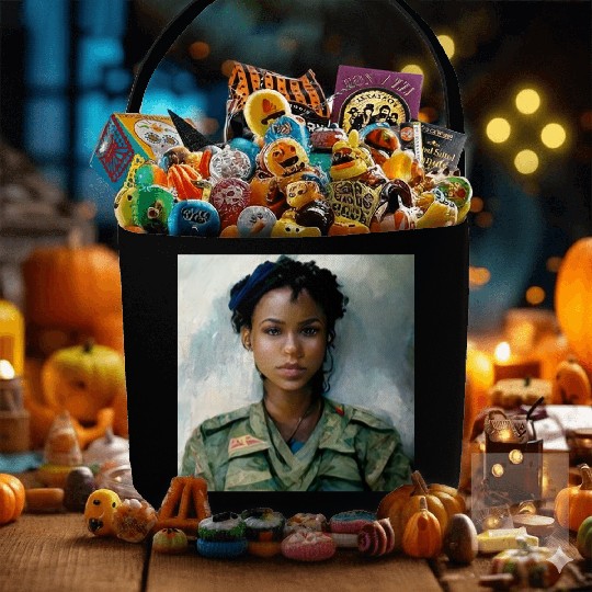 Beautiful US army combat medic painting Fabric Baskets