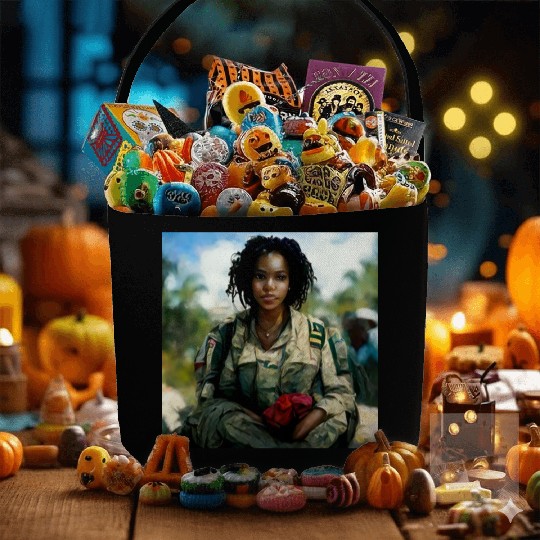 Beautiful US army combat medic painting Fabric Baskets